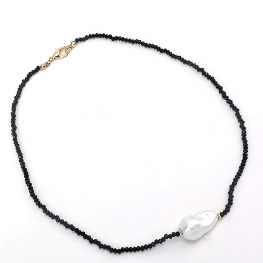 

НОВОЕ ОЖЕРЕЛЬЕ С НАТУРАЛЬНЫМ КУЛЬТУРНЫМ БЕЛЫМ ЧЕРНЫМ ЖЕМЧУГОМ 18 ДЮЙМОВ