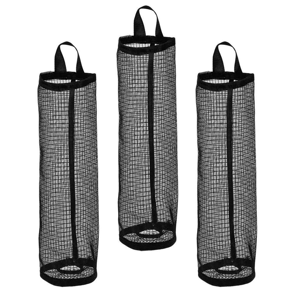 

3pcs Storage Holder Cylinder Grocery Dispenser Hanging Kitchen Bag Organizer Home Supply Plastic Bag Holder Kitchen Accessories