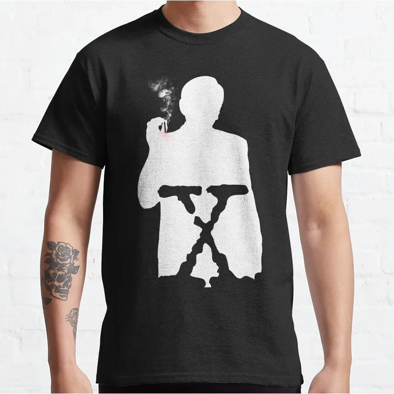 THE CANCER MAN Vintage Sci fi tv series The X Files Gift t shirt 0227 Retro Alien movie Graphic clothes All size tops S-6XL
