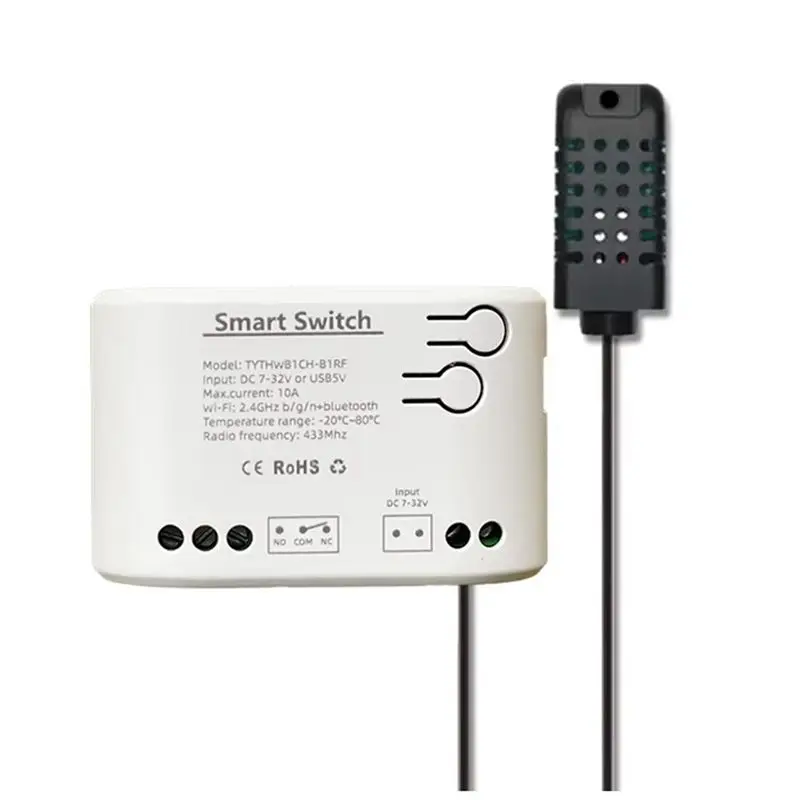 Y50A-Tuya Smart Life Wifi Switch Relay Temperature Humidity Monitoring Thermostat Sensor Passive Dry Contact