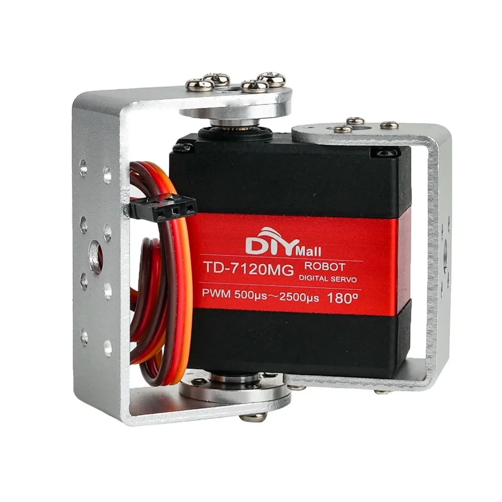 20KG Digital Servo TD-7120MG Zweiachsiger Metall-RC-Servo mit 180/270° Winkel, steuerbarem Stahlgetriebe und Kohlebürstenmotor für RC-Auto und Roboter – Detail 5
