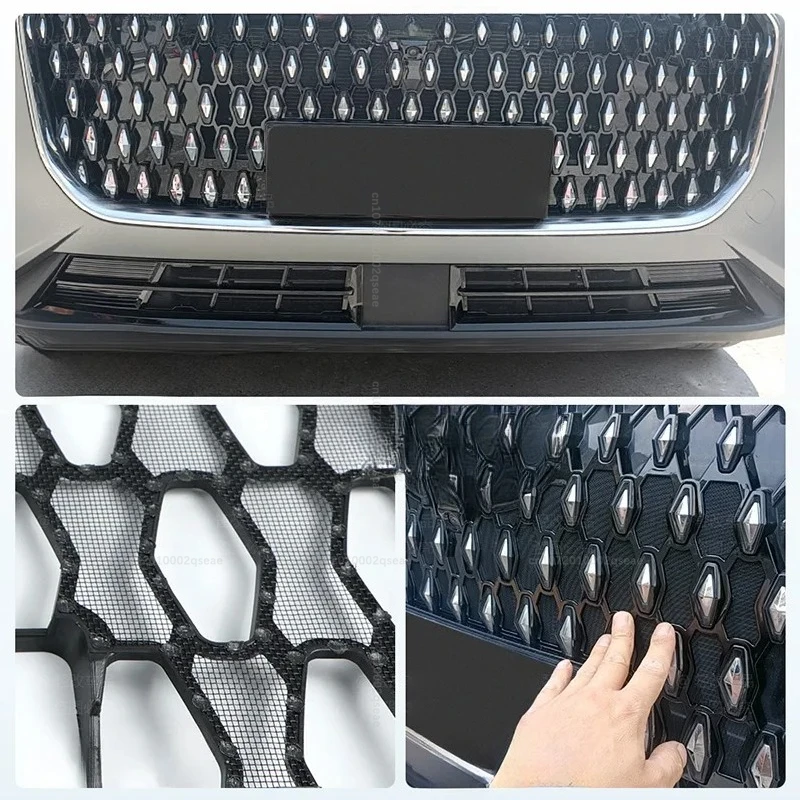 Auto-Kühlergrill-Insektenschutz, zum Aufstecken, abnehmbares Design, einfache Montage und Reinigung, Autoteil für Chery Tiggo 9 8L 2024-2026 – Detail 4