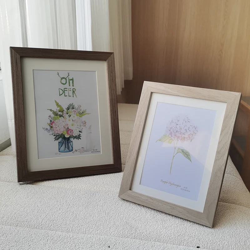 1Pc Natural Wood Photo Frames For Picture Wall 10X15 15X20 20X25 A4 Pictures Frame Stand For Photo Decor Commemorative Gift