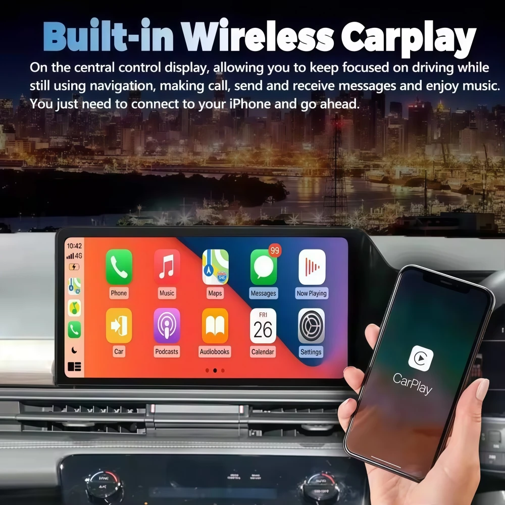 13.2 بوصة لنيسان سيرينا 2024 2025 راديو السيارة Carplay أندرويد السيارات شاشة ستيريو الصوت ستيريو الوسائط المتعددة مشغل فيديو بلوتوث #5