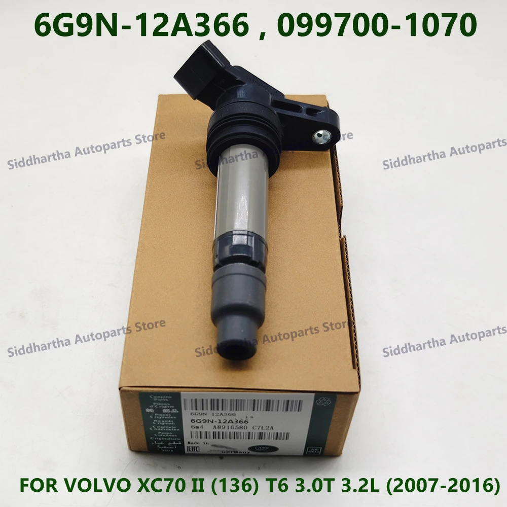 6G9N-12A366 30684245 Ignition Coil For V-olvo S60 S80 V70 XC60 XC70 XC90 3.0 3.2 L-and Rover LR2 099700-1070 DE230439