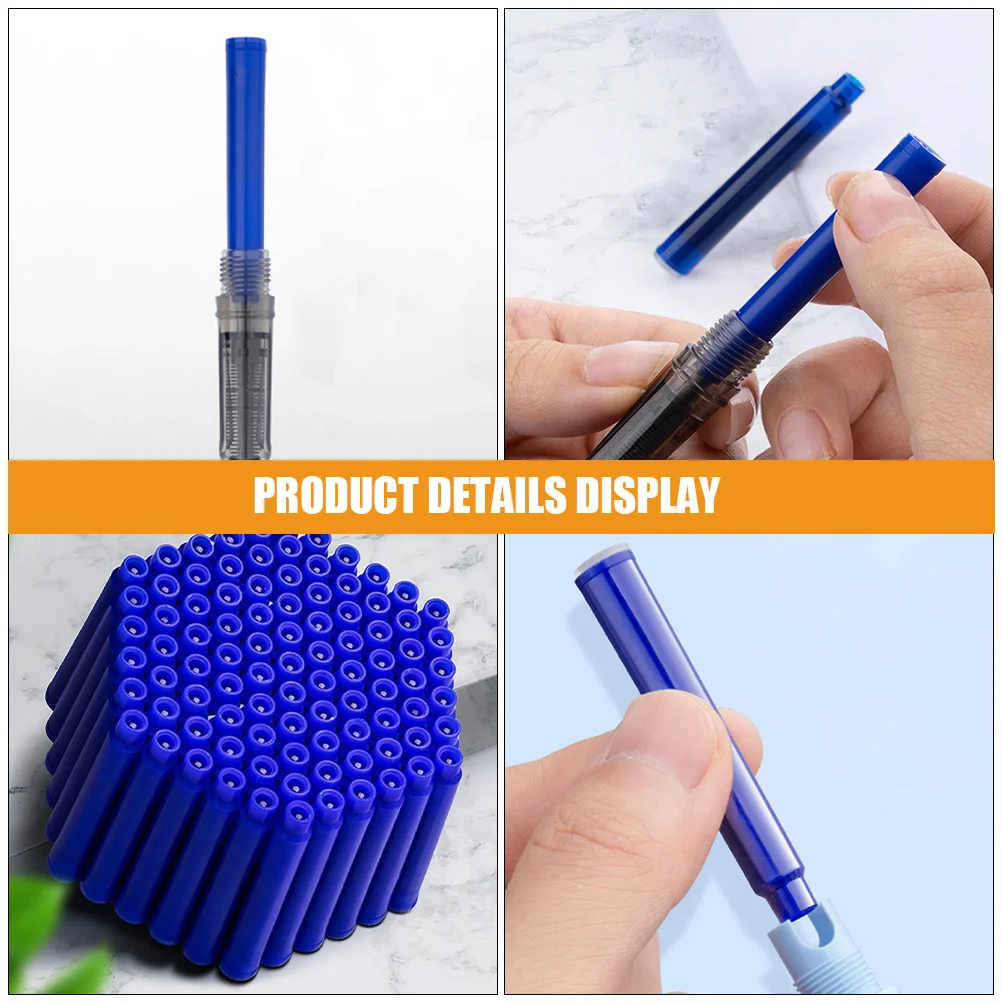 100 قطعة خراطيش حبر القلم الصلب قابلة للمسح الحراري إعادة الملء لأقلام النافورة الكتابة السلسة مكتب المدرسة الخط استبدال #4