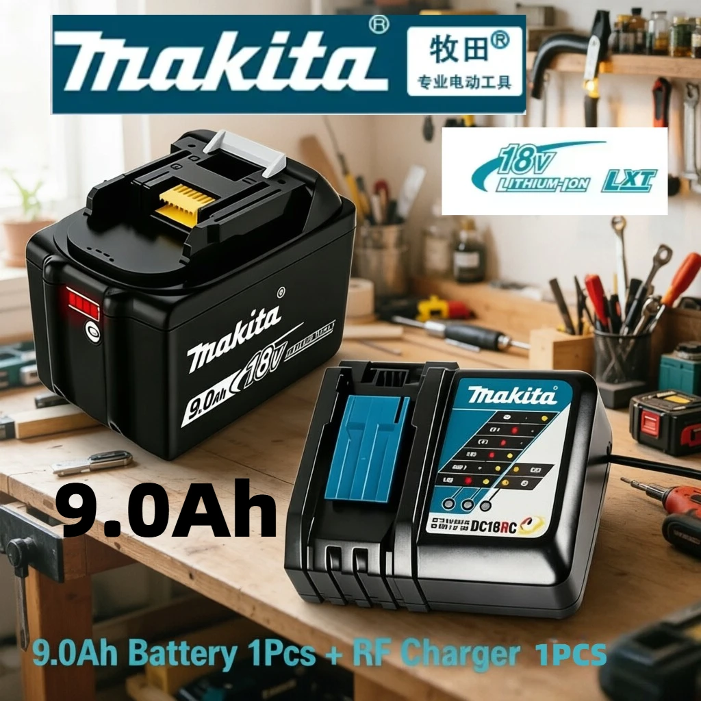 

2026 Authentic Makita 9000mAh battery, hot selling 18v tools battery, replaceable DHR202 DJV182 DDF487 DTW700 DGA404 DTD173