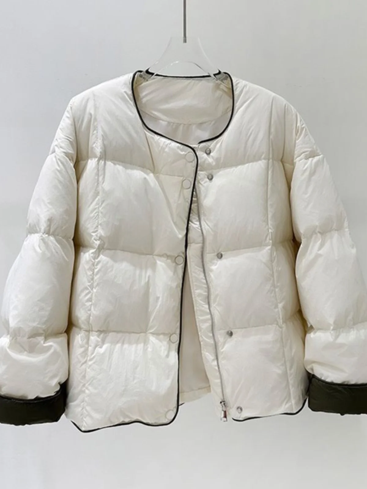 

Корейская зимняя куртка-пуховик с круглым вырезом, утепленная, модная, женская, хлопковая, с длинным рукавом, для повседневной носки