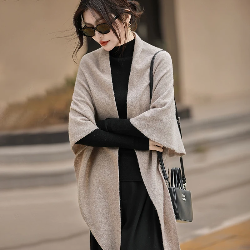 2025 موضة 100% وشاح شال من الصوف تنوعا التنقل بسيط الترفيه الصوف الخالص مثلث تنوعا كبير الباشمينا