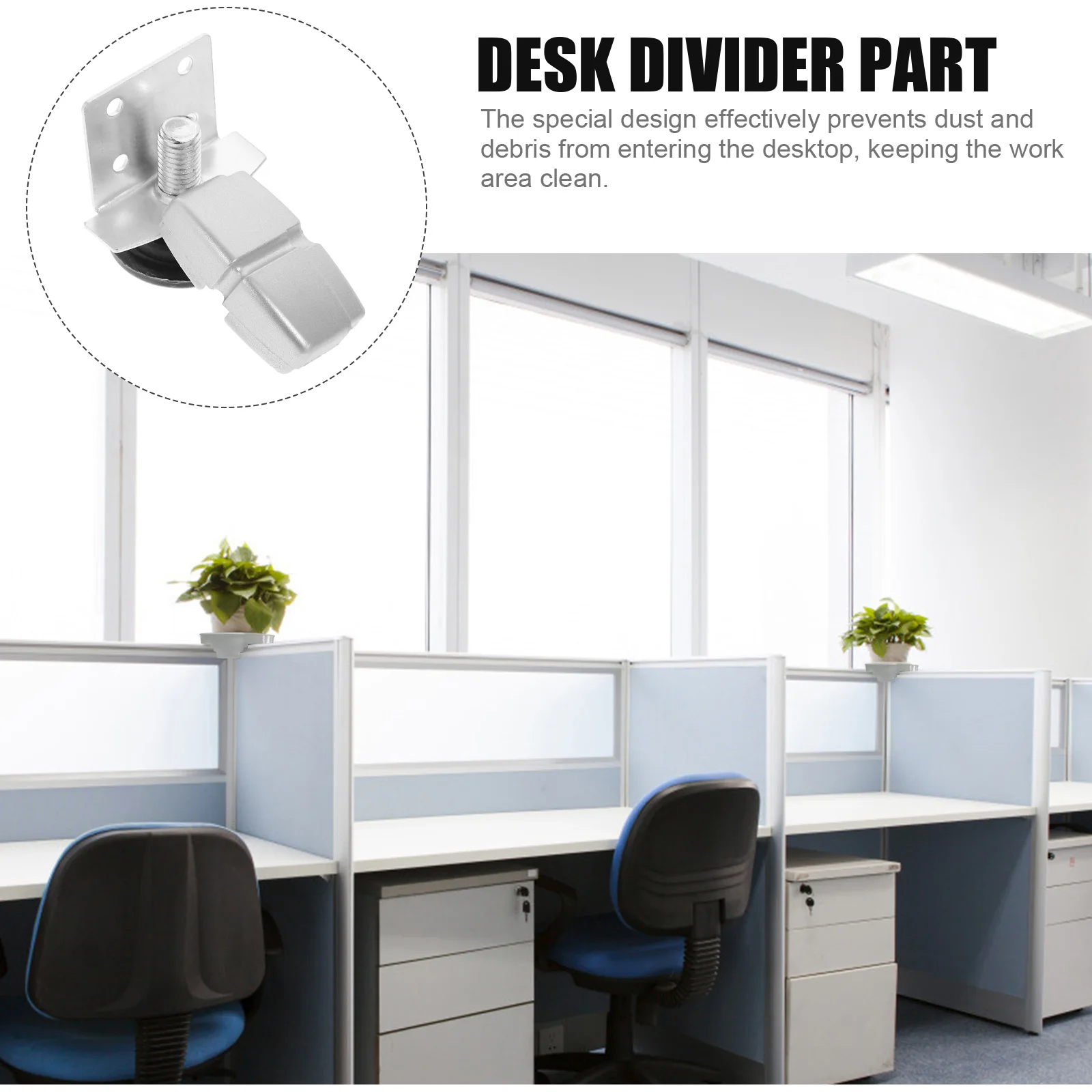 

Office Desk Screen Foot Pad Large Accessories Partition Panel Aluminum Alloy Pads Privacy Workspace Stable Fixing Feet