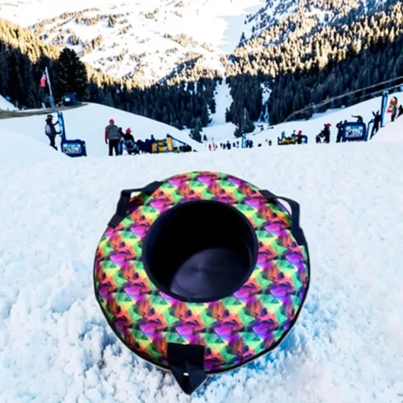 

Heavy Duty Inflatable Sled Super Slick Hard Bottom Reinforced Grab Handles Winter Outdoor Activity Must-have