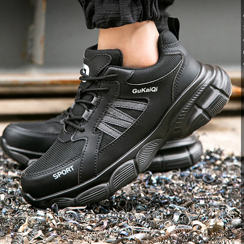 Buty robocze męskie Waliantile, anty-uderzeniowe, ochronne, sneakersy, z metalowym podnoskiem, antyprzebiciowe, niezniszczalne, do pracy przemysłowej.