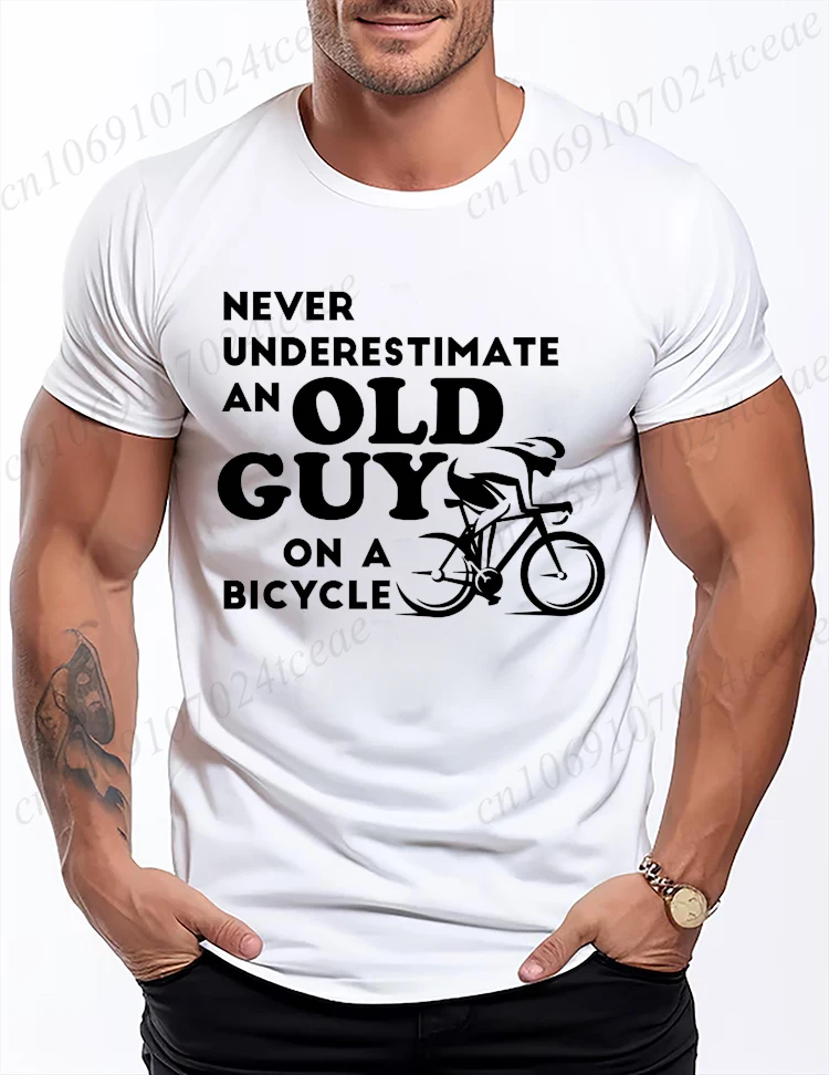 Funny Bicycle Shirt for Men, Humor Cycling Rider Graphic T-Shirt, Casual Tee, Vintage Streetwear Daily Fashion Casual Clothes