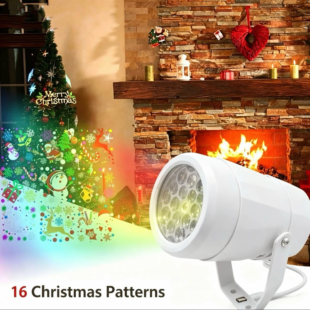 Undersea World Dreamy Kids Atmosphere Projector Lamp, USB Powered Christmas Toy Gift for Bedroom Night Light