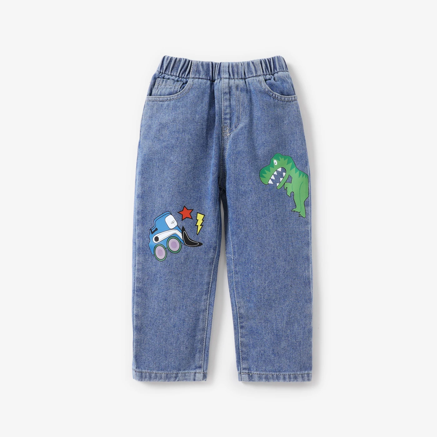 PatPat Toddler Boy Dinosaur-patterned  Denim Bottom/Jean