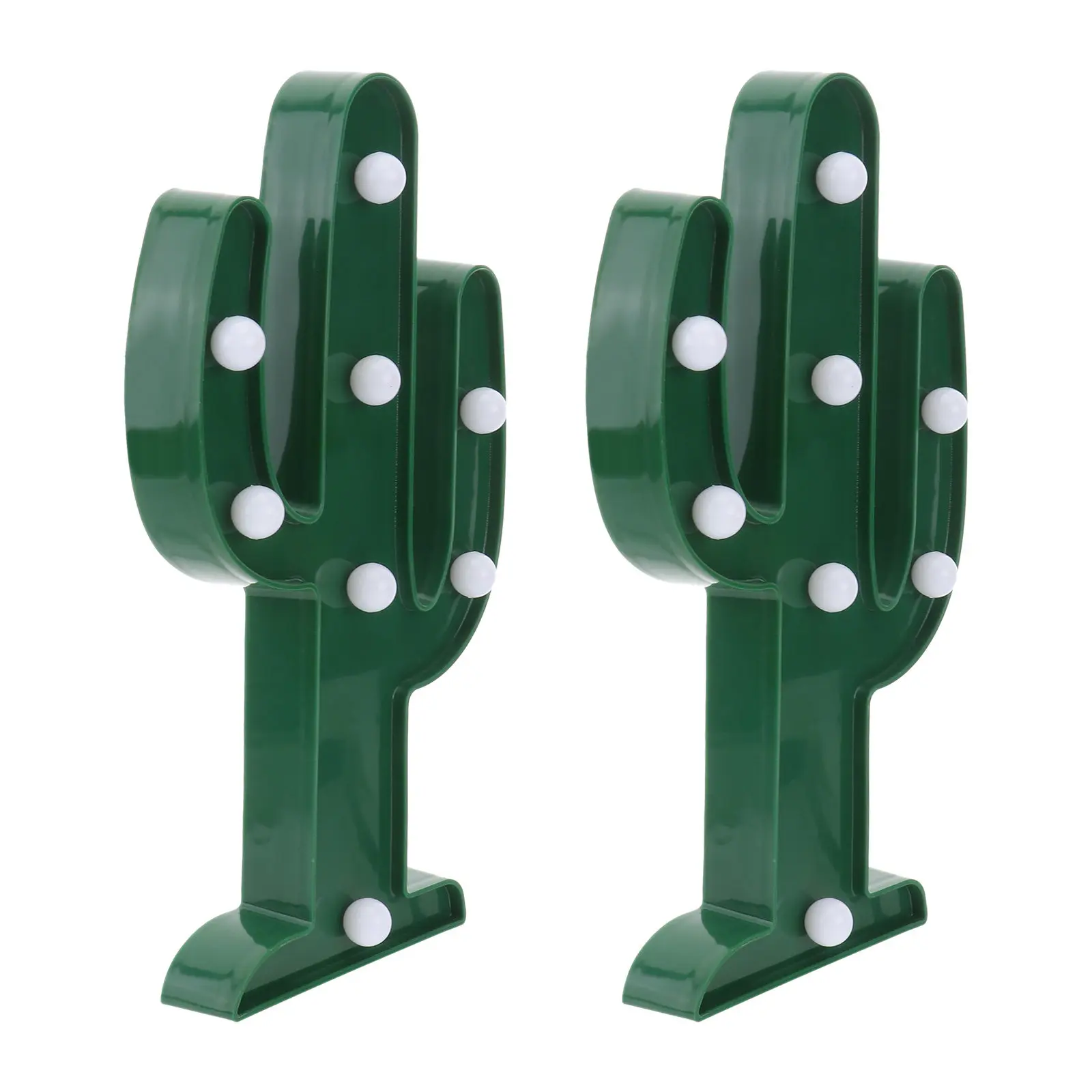 

2 шт. Новогодние декоративные ночники в скандинавском стиле, светодиодные настольные лампы в форме кактуса, прикроватные неоновые светильники для вечеринок и домашнего декора