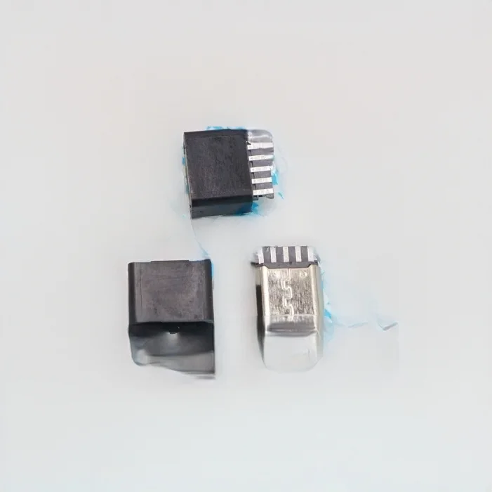 MICRO USB Female Socket with Black Protective Cover Solder Wire Type Microphone Solder Wire Type Female Socket micro 5P