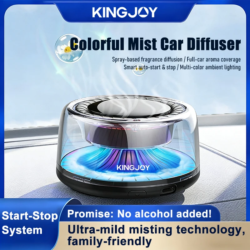 

Solar-Powered Aromatherapy Diffuser with AI Adjustment Models, Energy-saving battery Simulates Capped Mountain Mist Hues For Car