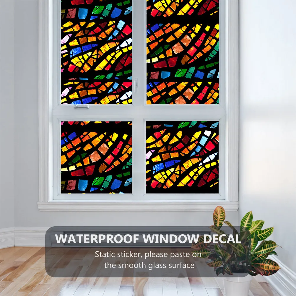 Decorative Window Stickers Glue Frosted Glass Household Decal Pvc Bathroom Decoration Film for Shower