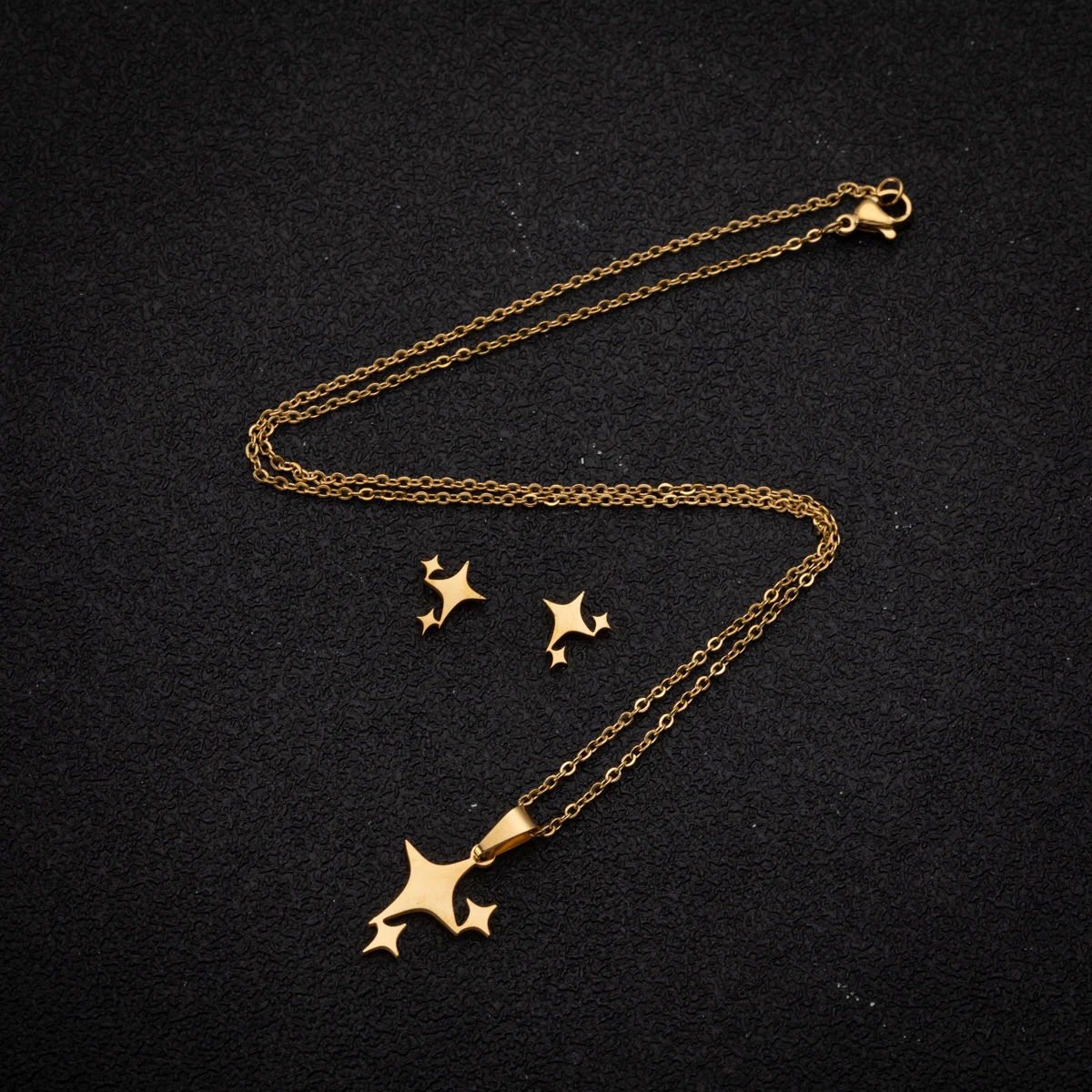 Fashion Tiny Star Moon Jewelry Accessories Set For Women Tragus Piercing Stainless Steel Necklace Romantic Gifts Joyas Mujer