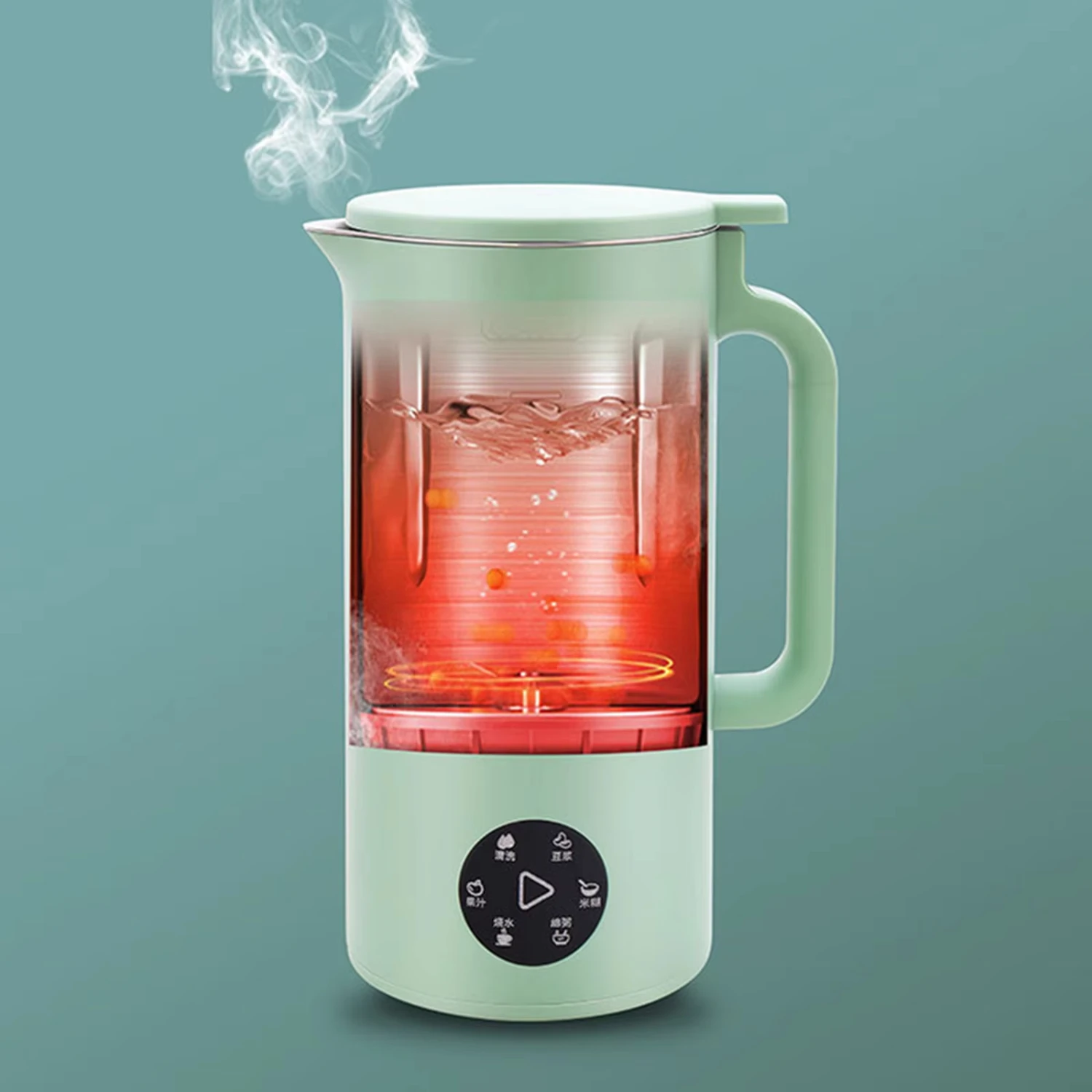 صانع حليب الصويا متعدد الوظائف 350 مللي عصارة ماكينة حليب الصويا مع الفولاذ المقاوم للصدأ وشفرة متعددة الطباخ خلاط الحبوب أغذية الأطفال