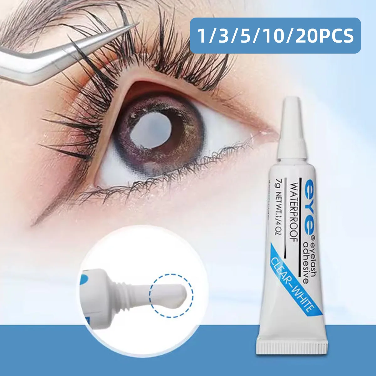 Wimperlijm Waterdicht en zweetbestendig Nepwimperlijm Extra lang Langdurig Sneldrogend Essentiële wimperlijm voor make-up