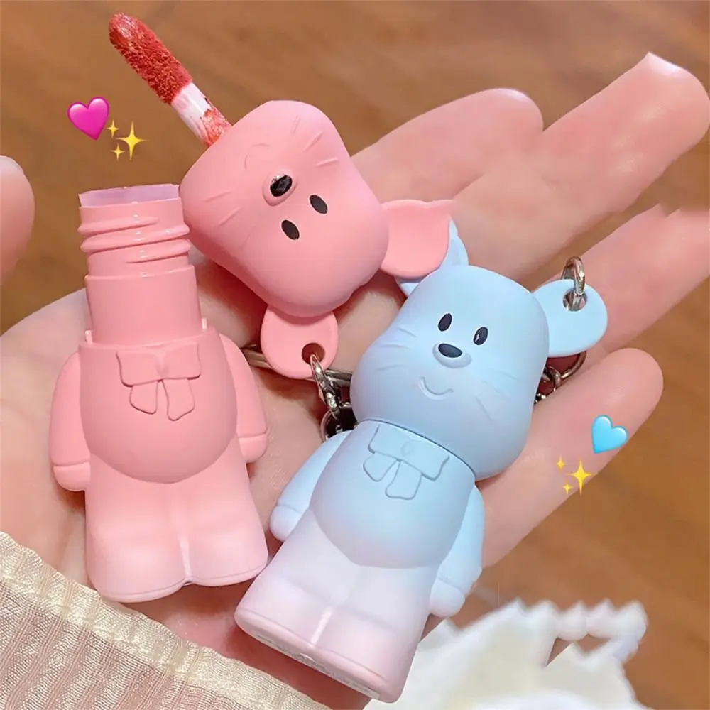 Cute Lovely Mouse Matte Liquid Lipstick Velvet Long Lasting Lip Mud Non-stick Cup Waterproof Lip Glaze Women