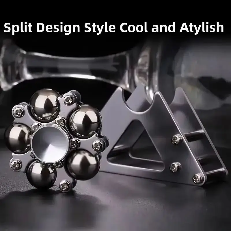 Metal Rotating EDC Desktop Ferris Wheel Gyroscope Adult Stress Relieving Toy Metal Ball Carbon Fiber Rotating Desktop Pendant