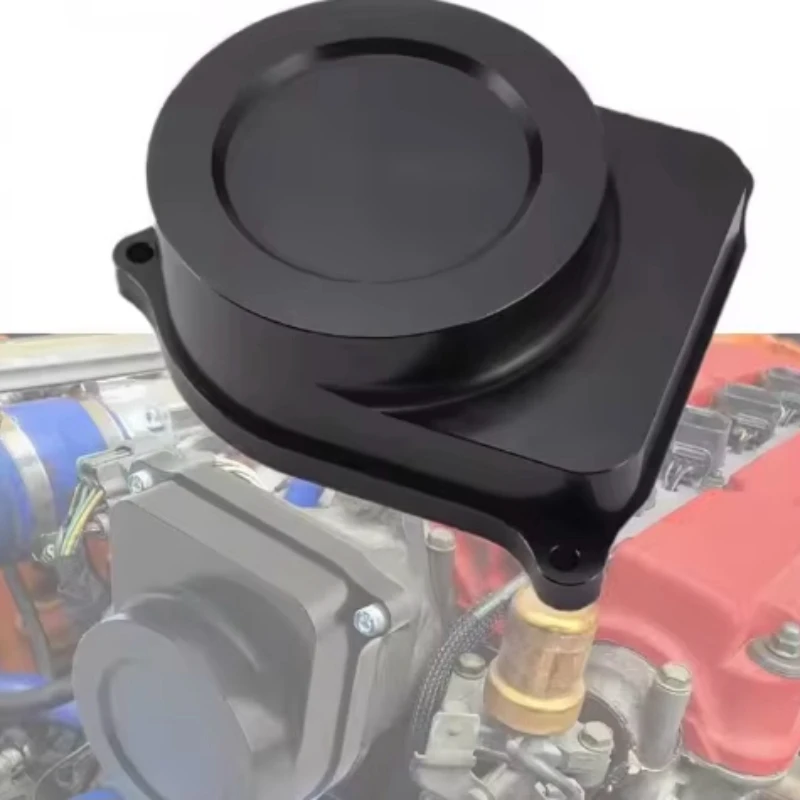 Retrofit aluminum alloy distributor cover removed