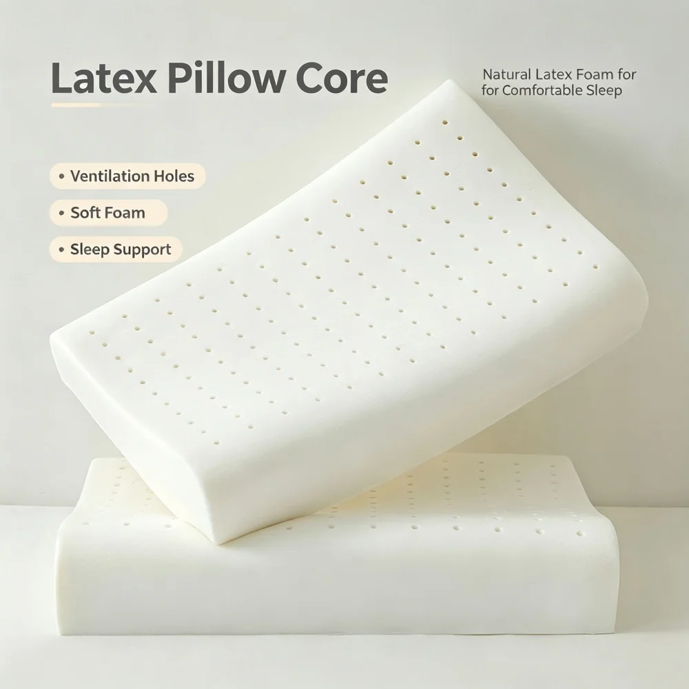 Latex Pillow Neck Memory Pillows Adult Children Cervical Spine Massage Pillow Core Home Hotel Pillow with Pillowcase