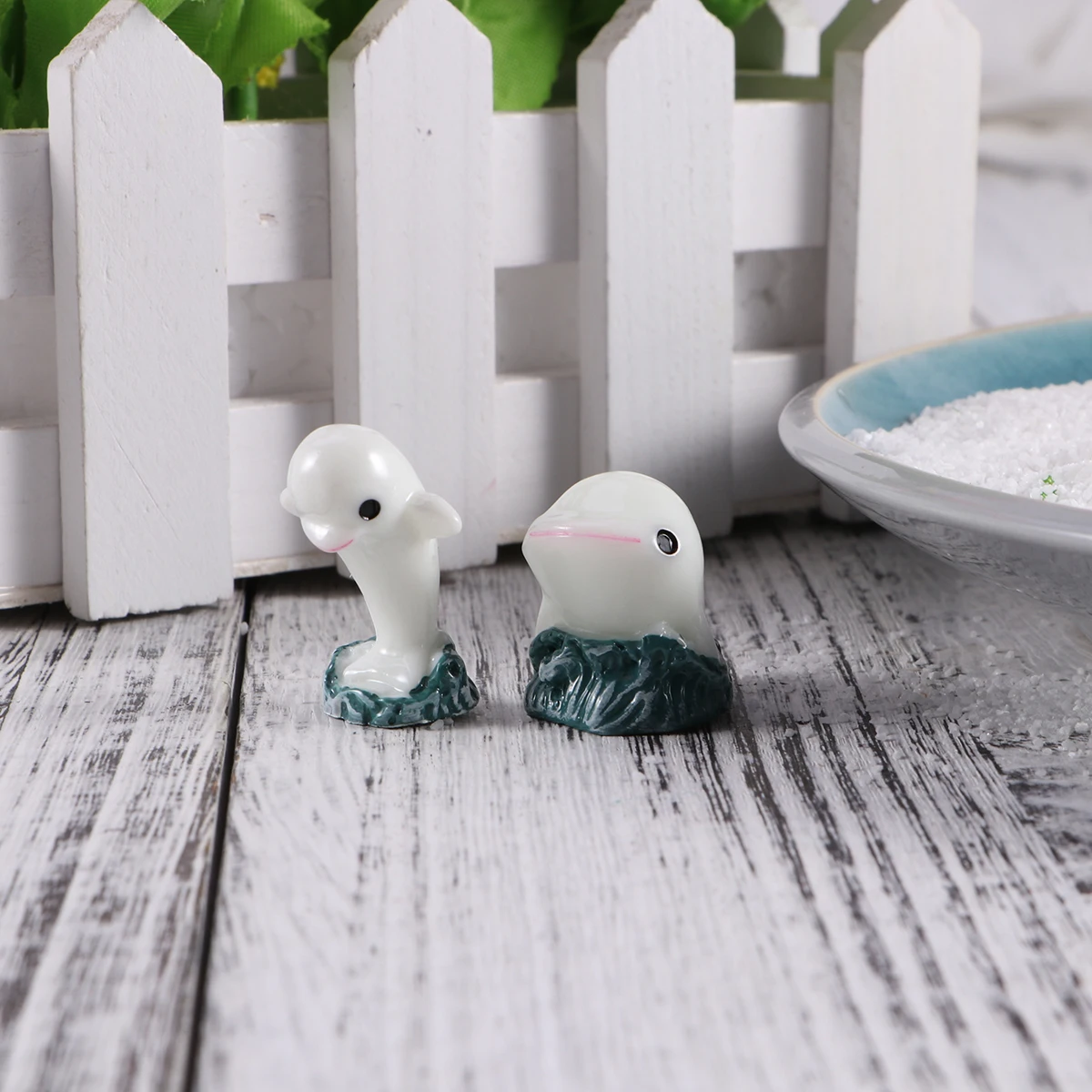 

2pcs Dolphin Ornament Set Fish Tank Decorations Home Room Bedroom Office Garden Decoration Adorable Gifts Photo Props