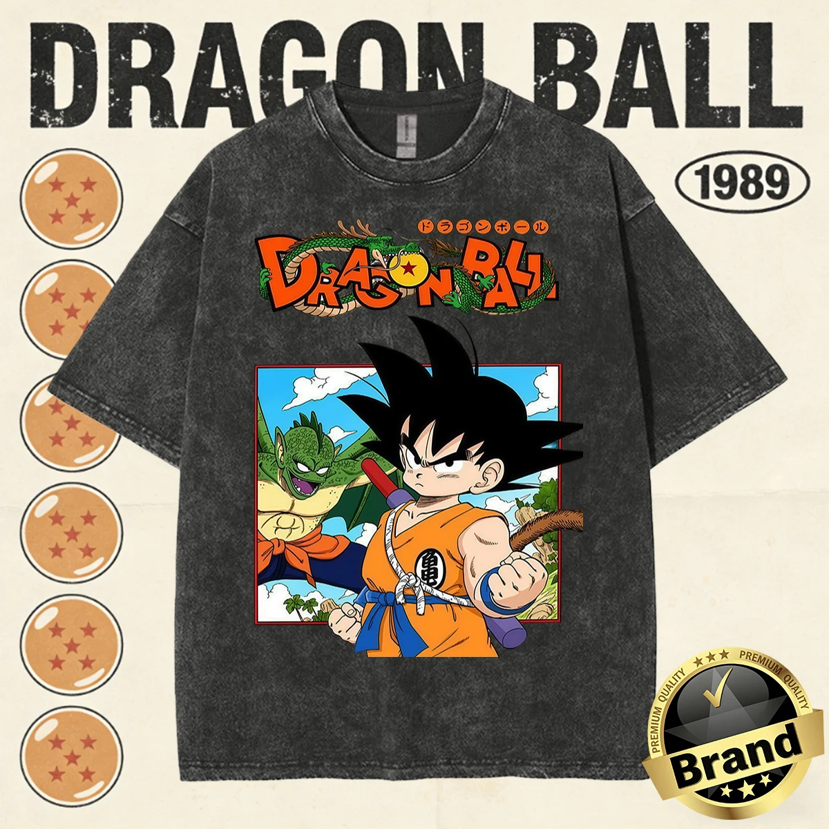 

Футболка оверсайз из хлопка с эффектом кислотной стирки Dragon Ball: Детский Гоку, Пикколо, Шенрон. Летняя аниме-футболка 2026 года в уличном стиле с графическим принтом для мужчин и женщин.