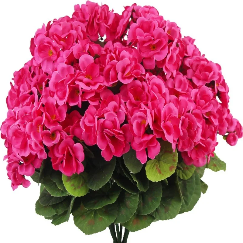 Violette lente zijden bloemen kunstplanten met begonia geranium kunstbloemen voor thuis woonkamer decoratie