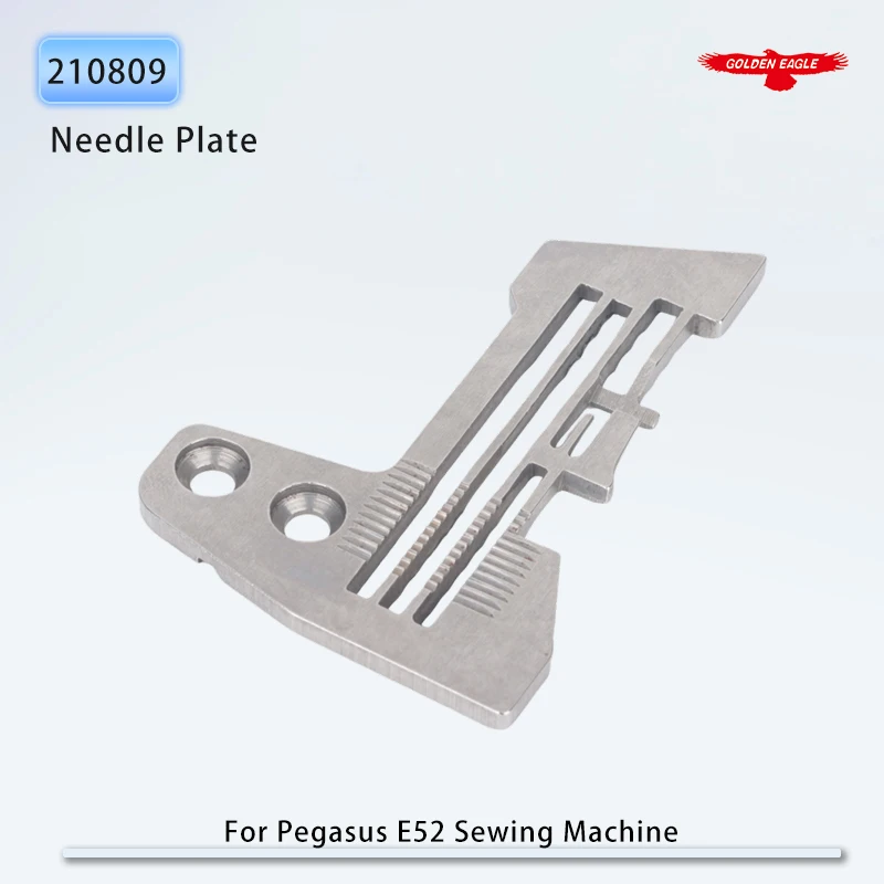 Placa de Agulha 210809 para Máquina de Costura Industrial Overlock de 4 Fios Pegasus E52, E54, E56 - Peça de Reposição