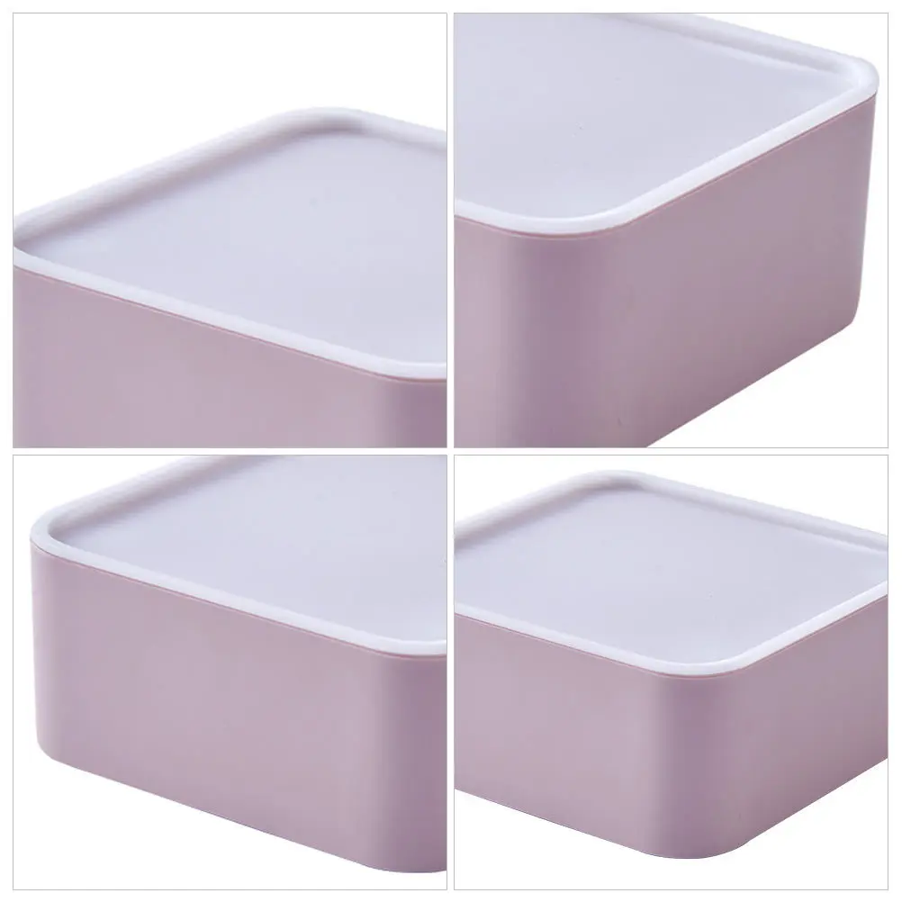 

3Pcs Plastic Storage Container Simple Elegant Design for Jewelry Bracelet Earrings Desktop Sundries Box with Lid