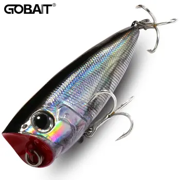 Popper flutuante de água superior 8g 6.5cm isca bola de aço sistema de equilíbrio de reator de cobre swimbait pesca wobbler minnow enfrentar manivela isca