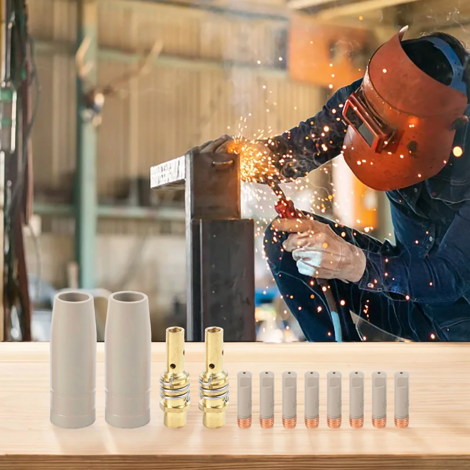 

Electrode Clip Set Coating Protection Nozzle Set Copper Electrode Clip Efficient Slag Cleanup Extended Service Life