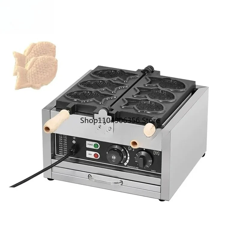 

Профессиональная коммерческая вафельница для тайяки в форме большой рыбы с открытым ртом, для мороженого, 110В/220В