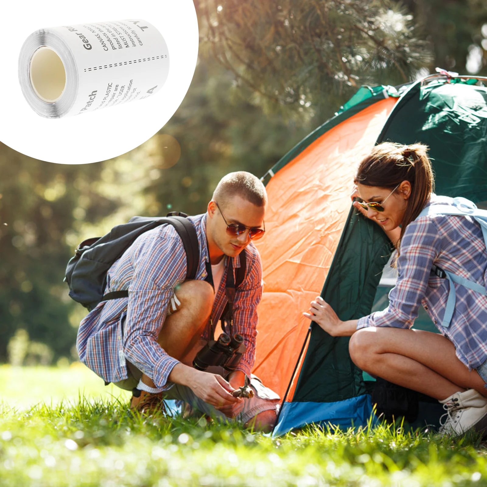 

Inflatable Repair Waterproof Tape 50cm x 10cm TPU Self Adhesive Patches for PVC Plastic Rubber Glass Rip Tear Hole Fix