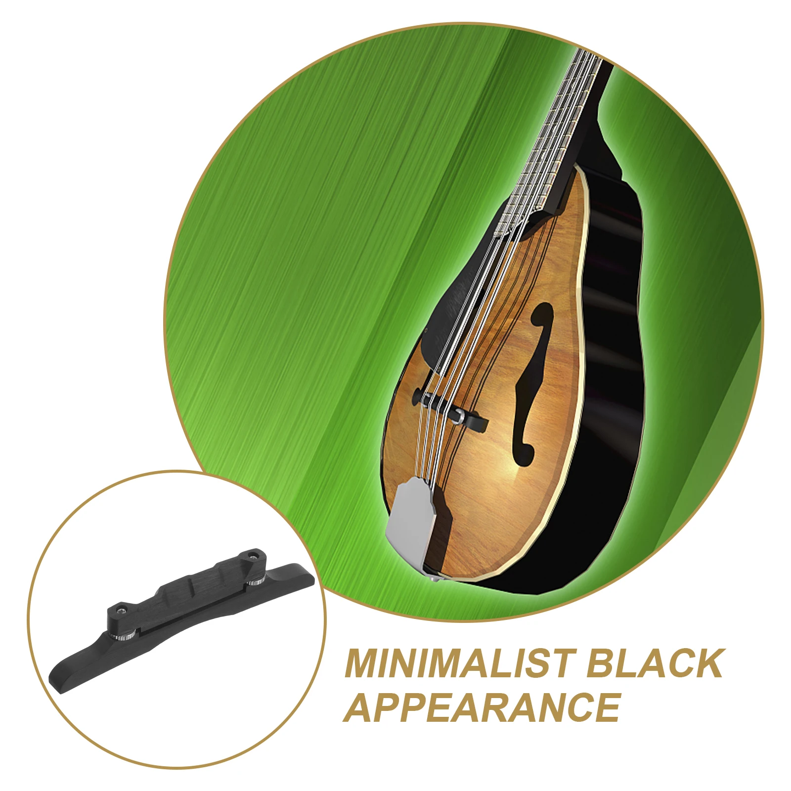 

Adjustable Ebony Mandolin Bridge Replacement Saddle Durable Wood Construction Precise Intonation Compact for Musicians