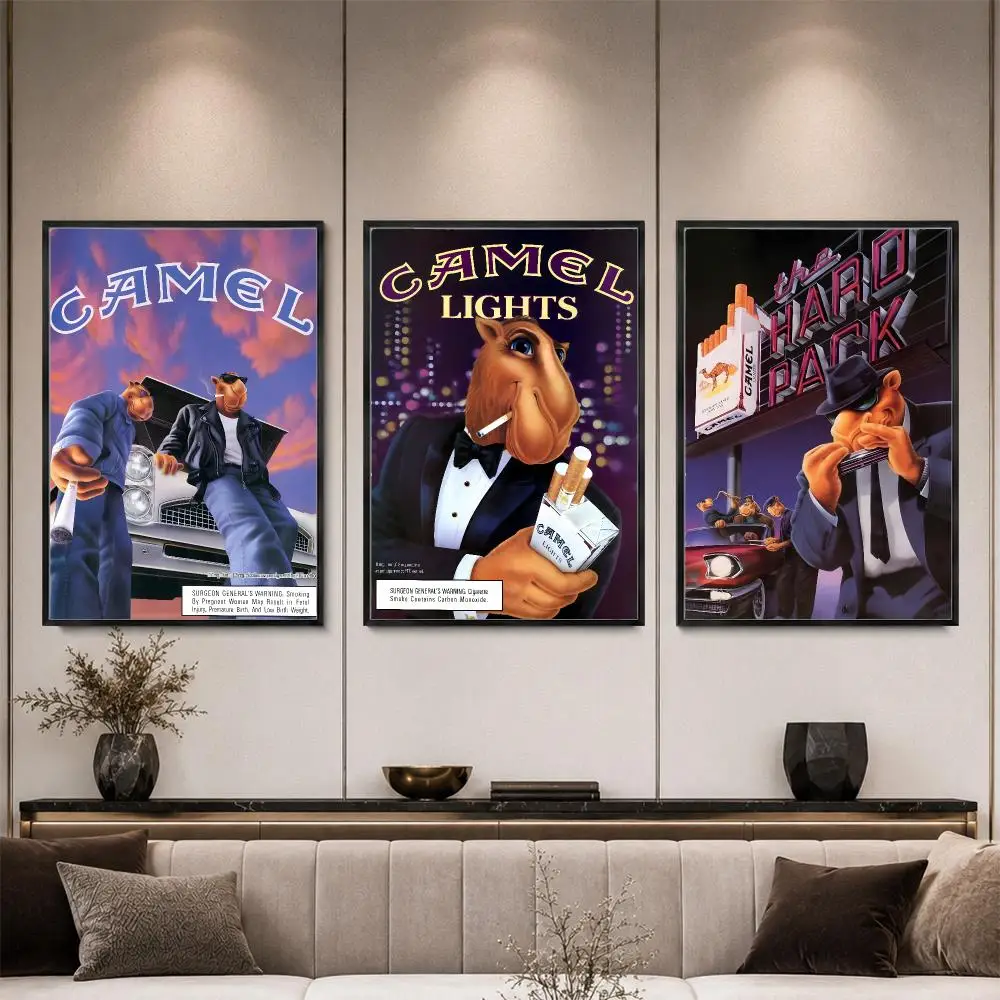 Joe Camel  Brand Mascot Retro Poster HD PP Waterproof Eco-Friendly For Kitchen Bathroom Wall Art Bedroom Home Decor