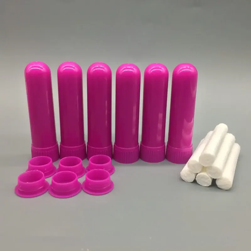 30/50/80/100/200pack Lege Neusinhalator Buis met Katoenen Wieken Refill Plastic Neusinhalator Sticks voor Essentiële Olie Containers