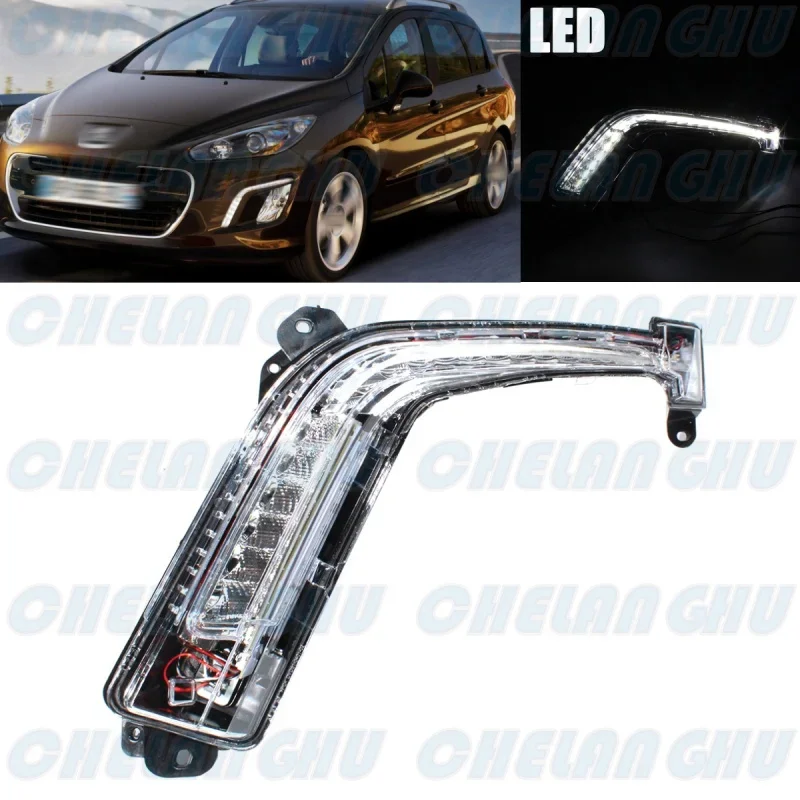 

For Peugeot 308 308 CC 308 SW 2011 2012 2013 2014 Left Side Front Bumper LED DRL Daytime Running Light 6206X4