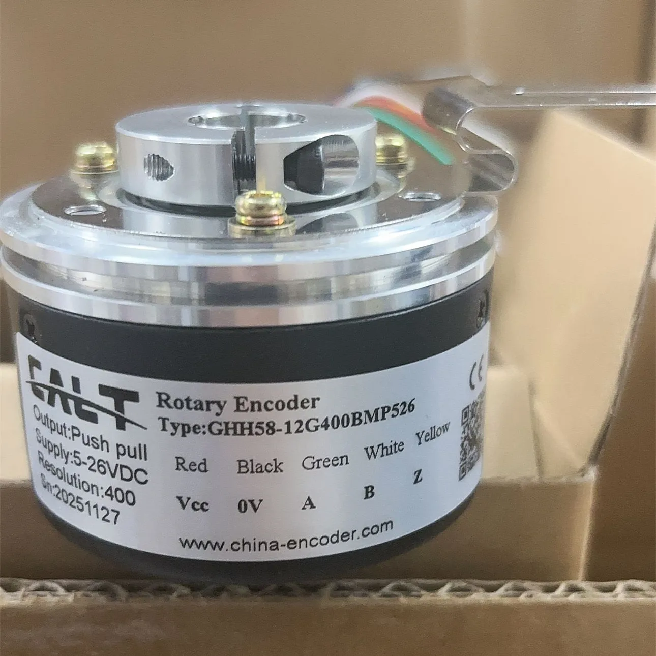 

CALT GHH58 12mm push pull With long spring leaf Encoder Through Hole Incremental Rotary Pulse Encoder 400PPR