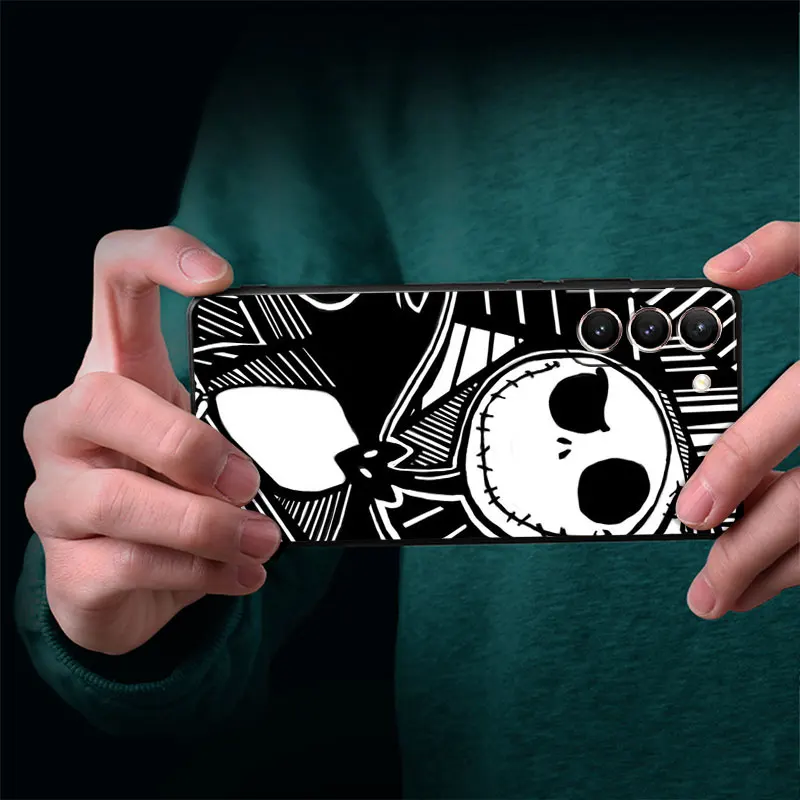 Case For Samsung Galaxy S23 Ultra S22 S21 FE S20 Plus S10 Lite S9 S8 S10e S24 Phone Cover TPU Shell Disney Jack Skellington