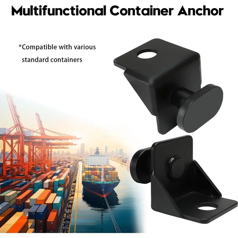 強化された安定性と安全性を実現する黒色粉体塗装を施した、ヘビーデューティースチールツイストロック輸送コンテナアンカー4個パック