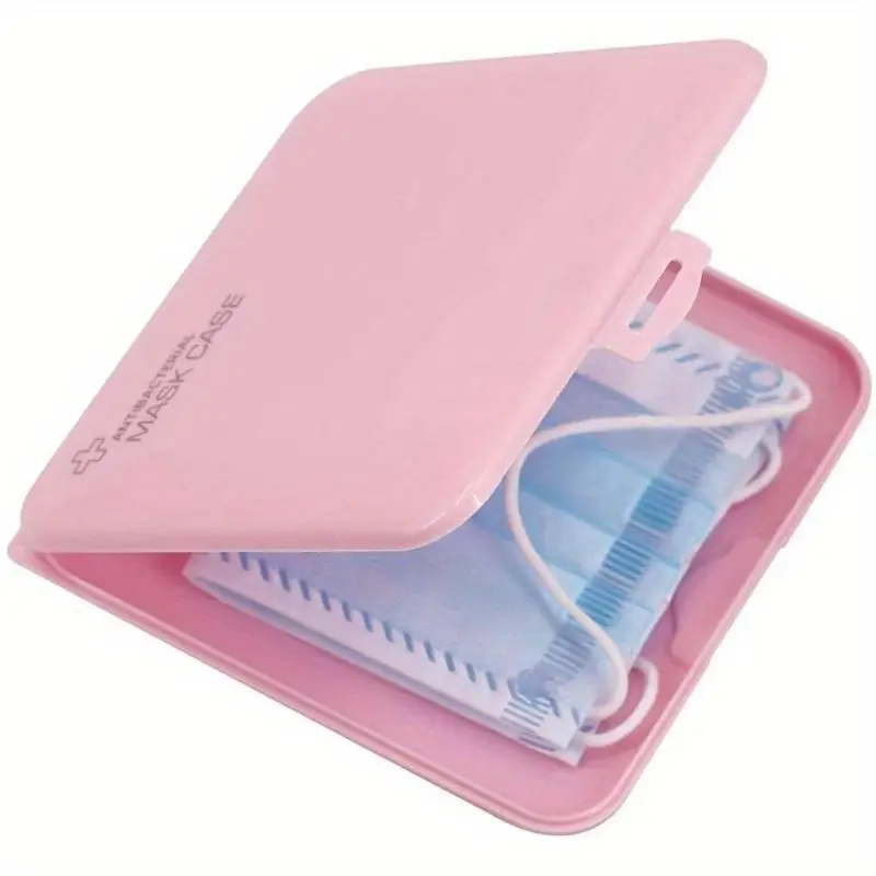 2Pcs Mask Storage Box PP Mask Case Household Moisture-proof Mask Box Go Out Dustproof Storage Mask Container Organizer Holder