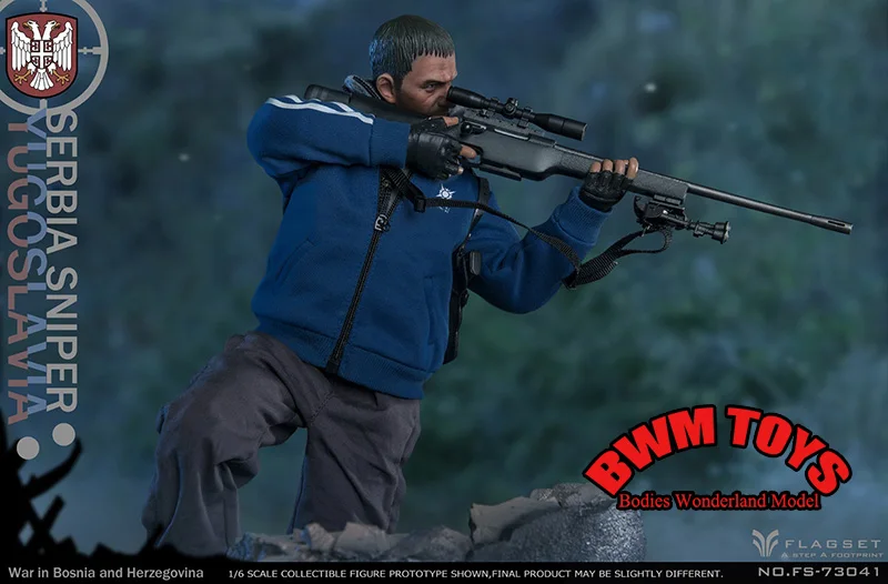 Auf Lager FLAGSET FS73041 1/6 Skala Sammeln Serbische Sniper 12'' Männliche Soldat Action Figur Puppe Vollen Satz Modell Spielzeug für hobby