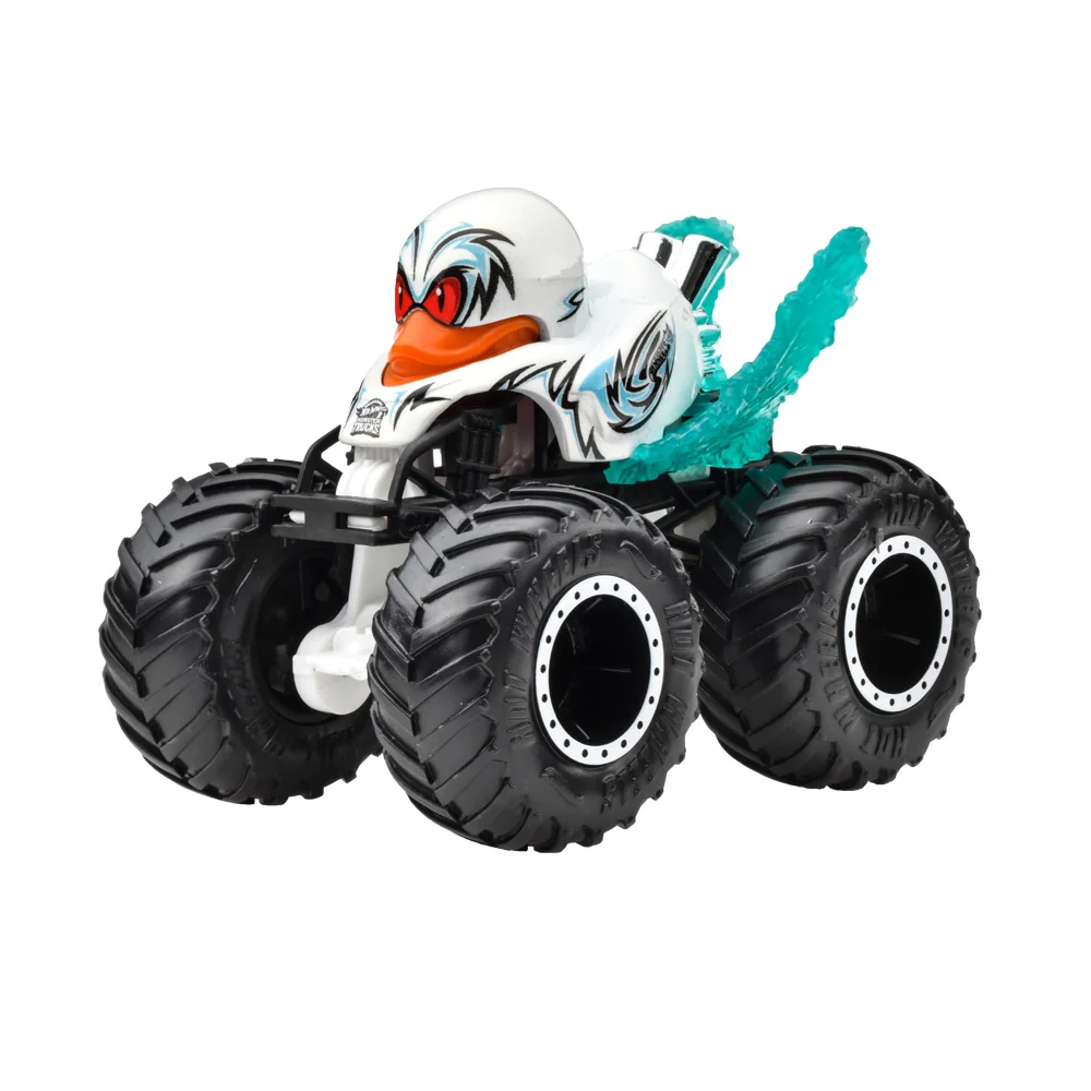 24-FYJ44-HTM64 Hot Wheels 1:64 Duck \'n\' Roll Monster Trucks Diecast alloy car model toys