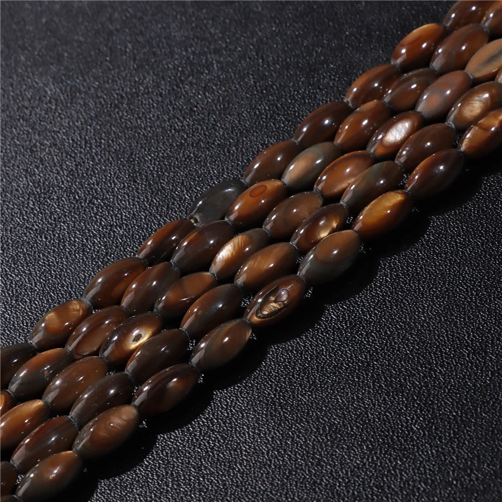 15X6mm Long Stripe Shell Beads Point Stick Mother of Pearl Shell Slice Loose Beads for DIY Making Jewelry Necklace Accessories